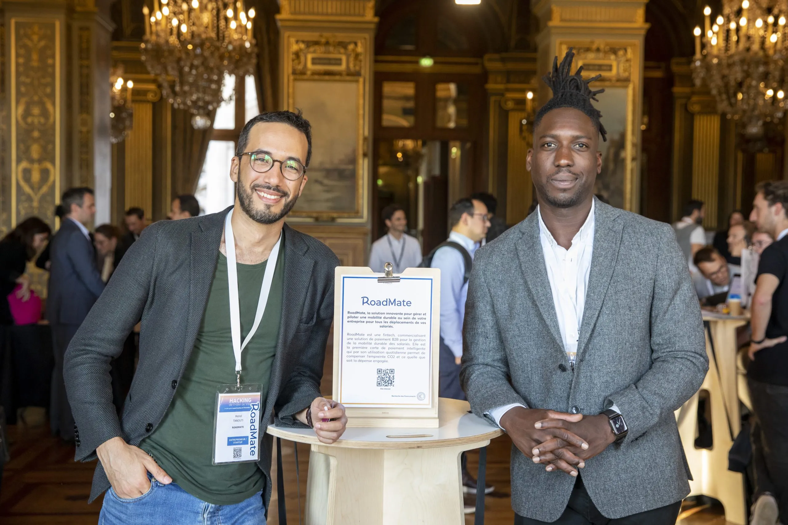 Les fondateurs de RoadMate à l'Hotel de Ville de Paris